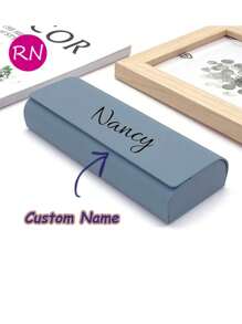 1 Customizable Personalized Signature Glasses Case In Multiple Colors - Portable, Waterproof And Dustproof Glasses Frame, Compact Plastic Storage Box, Fashionable Glasses And Glasses, Glasses Case ABS Plastic (ABS Resin) Personalized Glasses Case Gifts For Men