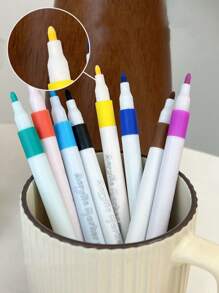 12/24/36/48/60 Stück Acrylstifte, Set mit Steinalfarbstiften für Keramik, Glas, Holz, DIY Bastelarbeiten, Zeichnen, Kunsthandwerk, Schulmaterial (sortierte Gehäuse-Buchstaben, Muster & einfache Ausführung), Schulanfang