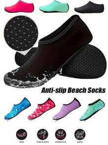 1 Pair (Lycra) Unisex Beach/Snorkeling/Diving Leg Warmers, Suitable For Adults & Kids, Swimming, Snorkeling, Non-Slip, Breathable, Thermal, Variety Of Sizes & Colors Available - Rose Red - View 1