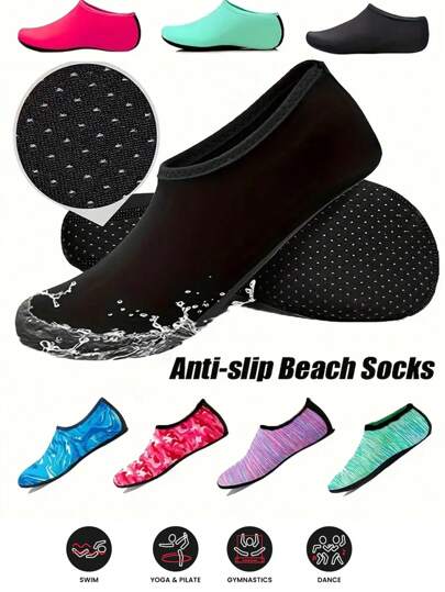 1 Pair (Lycra) Unisex Beach/Snorkeling/Diving Leg Warmers, Suitable For Adults & Kids, Swimming, Snorkeling, Diving, Anti-Slip, Breathable, Flexible, 3mm Neoprene Material, Available In Multiple Sizes And Colors