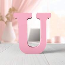 1pc Wooden Decorative Item, Letter Design Home Decor Craft Gifts Birthday Graduation