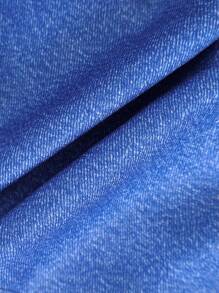 1pc Teen Boys Fashionable Loose Outdoor Sports Workout Personalized Denim Effect Multi-Pocket Straight Pants, Suitable For Spring/Summer/Autumn/Winter - Blue - View 8