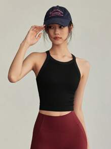 Fixed Cup Sports Underwear Color Blocked Shockproof Female, Professional Training Yoga Pilates Fitness Tank Top