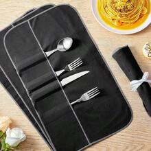 6-Piece Anti-Tarnish Silver Storage Bags - Cloth Felt Flatware Organizer For Optimal Protection And Organization
