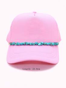 Tucker Hat Chain Baseball Hat Lant Decor Lant Stone Beads Acrilic Linked Hat Chain