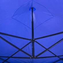 SALUD 360° Carpa Toldo 3x3 Reforzado Plegable Impermeable Facil Armado Y Transporte | para Jardín Casa Exterior Uso Rudo Acero Lona | Azul - Negro - Ver 3