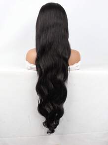 Tóc giả ren phía trước 30 inch 13x4 Tóc thật được nhổ trước Sóng cơ thể Tóc giả ren phía trước trong suốt Tóc thật 180% Mật độ Tóc giả không keo phía trước Tóc thật với tóc trẻ em - Tự nhiên & Đen - Xem 7