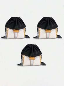 Handbag Dust Proof Bag, Portable Non-Woven Drawstring Storage Bag, Purses Protective Cover With Visible Window,Large Capacity, Dust-Proof, Solid Color, Visible Drawstring Closure, Dustproof Drawstring Bags Non-Woven Dust Cover Bag Travel Essentials Travel Accessories Travel Must Haves Holiday Essentials Holiday Travel Bag - Multicolor - View 13