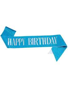 1Pc, 'Happy Birthday' Sash Ribbon For Women And Men, Happy Birthday Sash Hot Pink White Rose Gold Black With Iridescent Foil Sash For 16th 18th 21st 30th 40th 50th 60th 70th 80th 90th Birthday Sash Gift Or Any Day Party Birthday Party, For Any Age - Multicolor - View 10