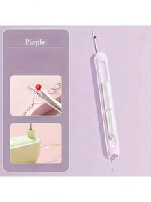 2-In-1 Multi-Functional Manual Sewing Needle, Thread Comb And Seam Ripper, Convenient For Elderly Use, Suitable For Combing, Seam Ripping, Sewing Machine Needle Installation And Replacement, Hand Sewing, Handheld Sewing Accessories, With Round Handle - Multicolor - View 9