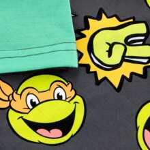 Teenage Mutant Ninja Turtles Pyjamas | TMNT Boys' Short Sleeved Pyjama Set | Kids' PJs - Green - View 5