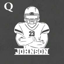 Customized Metal Logos For Football Decor, Basketball Decor, And Rugby Players,Room Decor Gifts For Football , Basketball, And Rugby Enthusiasts, Customized Wall Decorations For Football, Basketball, And Rugby Players, Player Name Logos, Gifts For Football Players, And Sports Wall Paintings Wall Decor Birthday Graduation