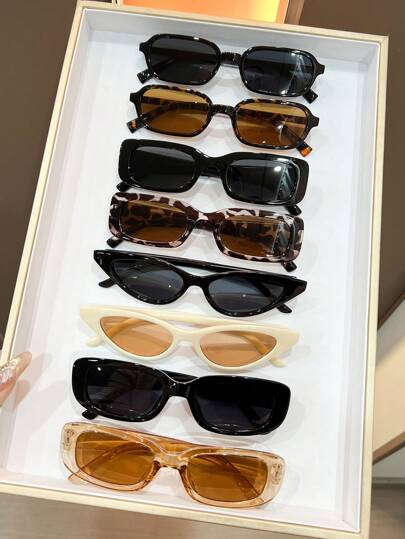 3pcs/4pcs/5pcs/8pcs Y2K Style Women Casual Eyeglasses Set, Fashion & Versatile Classic