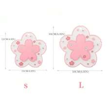 2个咖啡杯垫，粉色和白色两种颜色橡胶材质，适用于家用茶杯、粉色花朵图案、防滑锅碗垫和桌垫。适用于桌面饮料桌装饰、可爱配件、返校用品 - 彩色 - 查看 8