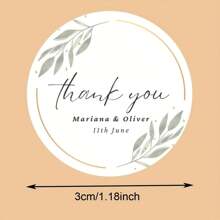 192pcs Custom Self-Adhesive Labels - Personalized Name Stickers For Weddings, Envelopes, Return Address & Celebrations - Round Sealing Tags For Everyday Office Use