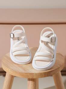 2025 New Green Material Girls Fashion Open Toe Princess Shoes, Soft Bottom, Anti-Slip, Breathable, Thick Sole Toddler Girl Sandals