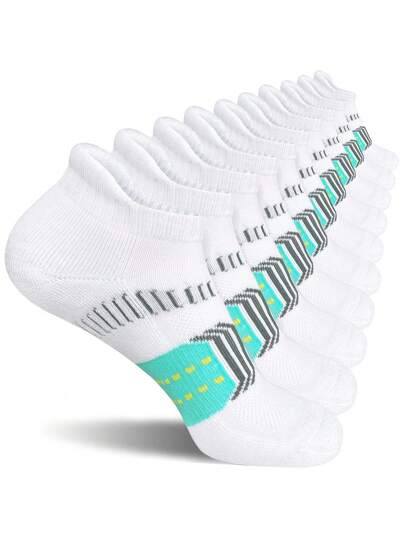5 paia di calzini sportivi da donna con imbottitura ammortizzante e impermeabili, in schiuma, confortevoli, leggeri e traspiranti, calzini casual adatti per la corsa
