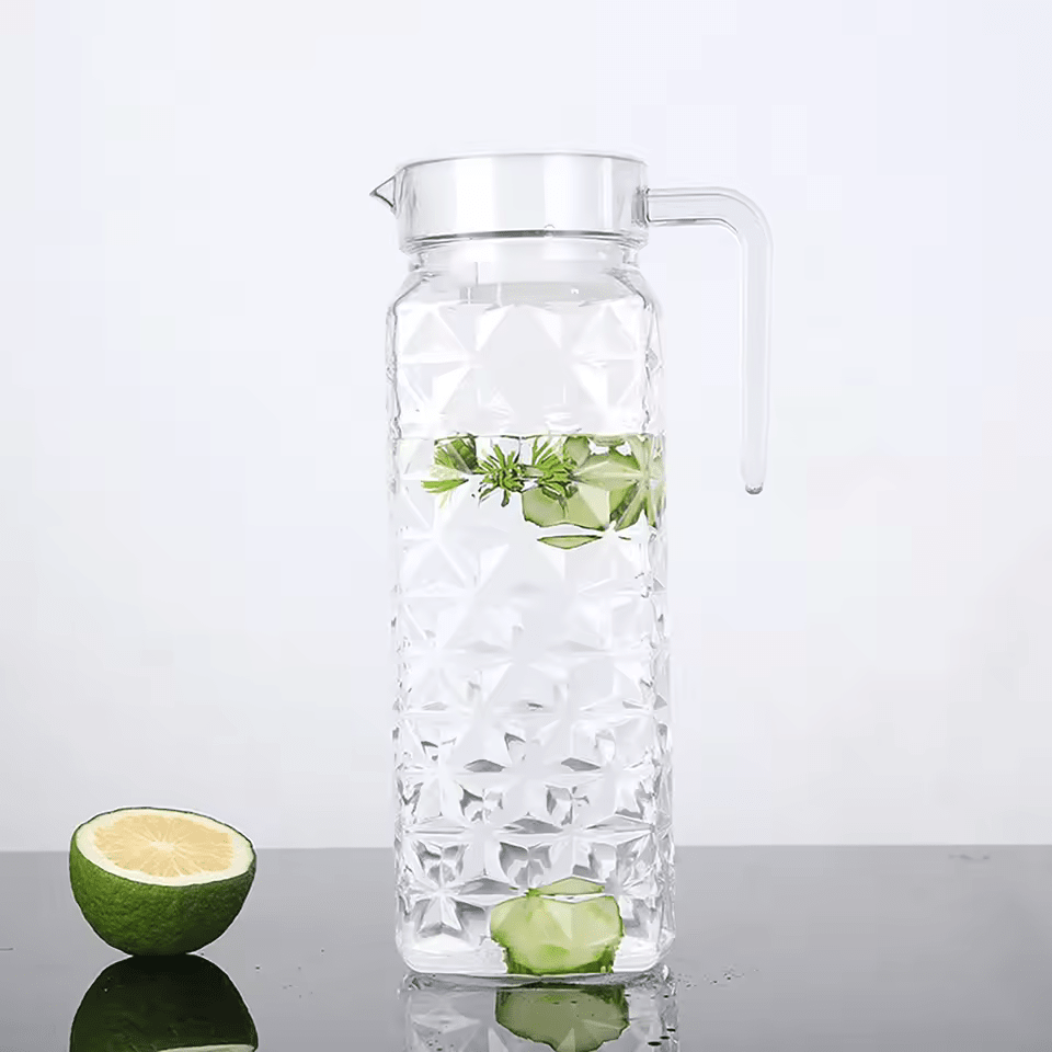 1 Bubble Free Water Bottle With A Ribbed Design And A Ventilated Refrigerator Lid, A Must-Have For Home Use, Suitable For Friend Gatherings, Family Dinners, Weddings, And Parties