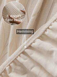 1pc Solid Color Jacquard Stretch Elastic Sofa Cover, Suitable For Living Room, Bedroom, Dining Room And Outdoor, Washable Pet-Proof Sofa Slipcover For 1/2/3/4 Seater, With Anti-Slip Strips Included