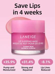 Laneige K-Beauty 20g 唇部睡眠面膜，滋养、保湿、维生素 C、穆鲁穆鲁油和乳木果油、抗氧化剂、脱皮、干燥的嘴唇、韩国化妆品、甜蜜糖果 - Sweet Candy - 查看 4