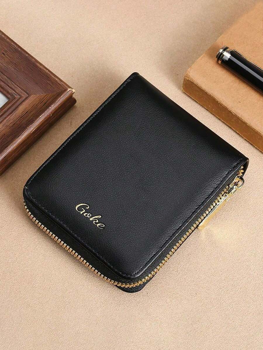 Women's Zipper Wallet New Fashion Multi-Slot Wallet Large Capacity Short Purse Student Leather Wallet For Women Wallet Mini Wallet Purse Wallet Small Wallet Wallet - Black and White - View 1