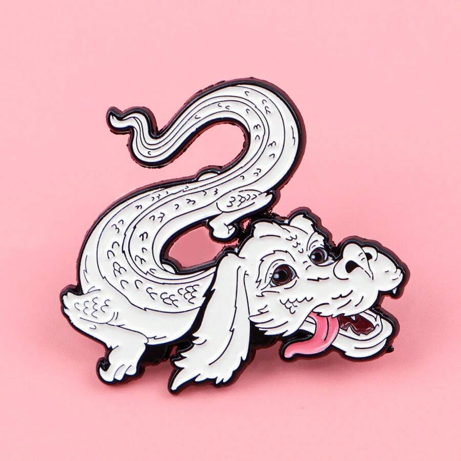 1pc Magical Domain Dragon Enamel Brooch Pin - Adorable Badge For Backpack And Clothes Dress Accessories Pin For Clothes Bag Charm School Office Accessories Shirts Jacket Jewelry Christmas Halloween Clothes Pin Funny Cute Teacher Gifts - Black - View 1