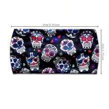 Fashionable Skull Print Twisted Headband, Suitable For Men And Women: Yoga, Fitness, Running, Sports, Sweat-Absorbent, Outdoor Comfortable Non-Slip Sports Headband, Elegant Hair Accessory