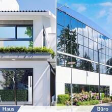 Spiegelfolie Fenster Sichtschutz, Einseitig Fensterfolie Blickdicht von außen Silber Sonnenschutzfolie Fenster Innen Tönungsfolie Wärmeschutzfolie UV Schutzfolie - Silber - Übersicht 5