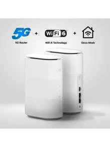 ZTE G5B - Unlocked Wireless 5G AX3000 WiFi6 Whole Home Router, Premium Design - UK Plug(220-240V) - View 6