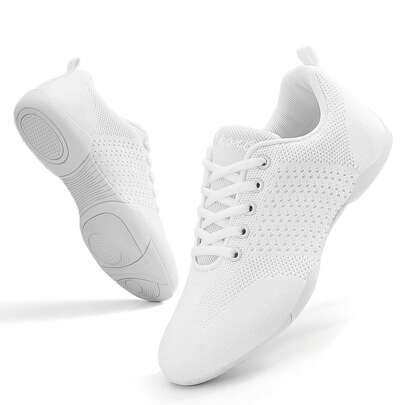 女士黑色啦啦队鞋，防滑透气轻便灵活啦啦队鞋，适合团队比赛训练