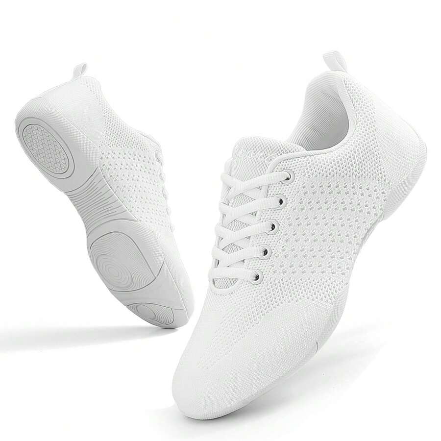 女士黑色啦啦队鞋，防滑透气轻便灵活啦啦队鞋，适合团队比赛训练