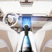 CascadeVac Aspirateur portable pour la maison et la voiture, à main, aspiration puissante, rechargeable par USB, mini-aspirateur de nettoyage avec de multiples accessoires, convenant pour la voiture, la maison, le bureau et les fentes