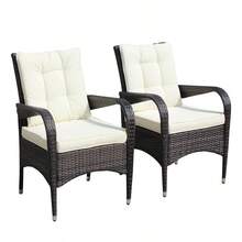 2-Piece Liberatore Dining Chairs With Cushions Beige Cushion - Nâu như hình - Xem 14