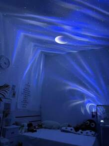 LED Projection Lamp With Arctic & Water Wave Effects, Remote Control, Multi-Color Ambiance, Suitable For Room Decoration, Various Holiday & Party Decor