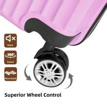 Bộ du lịch 2 món: Một hộp đựng mỹ phẩm và một vali thời trang với kích thước 14 inch và 20 inch, được trang bị khóa số và dung tích lớn, phù hợp cho cả công tác và du lịch, unisex, lý tưởng cho sinh viên sử dụng hàng ngày. Vali kéo du lịch mùa thu, vali kéo có bánh xe, vali du lịch cứng cáp, vali xách tay có bánh xe, đồ dùng du lịch bền chắc, dành cho nam và nữ, phụ kiện du lịch thiết yếu, đồ dùng du lịch, đồ dùng sắp xếp du lịch. - Hồng - Xem 10