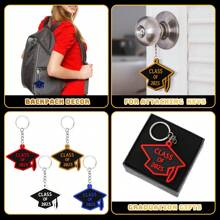 2025 届毕业钥匙扣 橡胶钥匙扣 毕业帽 20 件