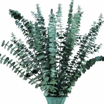 5/10/15/20pcs Dried & Preserved Eucalyptus Sprigs, Authentic Fresh Hanging Eucalyptus Stems, Natural Eucalyptus Leaves & Branches For Vase Filler, Bathroom, Wedding, Dried Flower Decor
