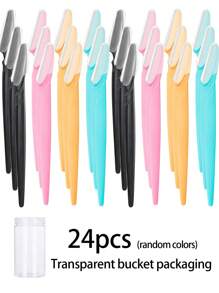 12pcs Stainless Steel Eyebrow Razors - Unscented Multi-Purpose Body Hair Removal Tool, Sharp Blades, Easy Grooming, No Accessories Included - Multicolor - View 15