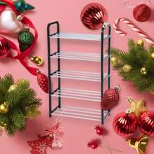 SHOE RACK 5 Tiers Multipurpose 10 Pairs Portable Shoe Organizer GALERIADDD New Good Quality From 2025 - BLACK - View 2