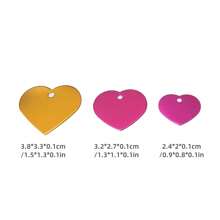 Personalized Custom Pet Anti-Lost Engraved ID Tag + High Elasticity Adjustable Collar, Pet Accessories, Personalized Custom Pet Heart-Shaped Ornament, Suitable For Small And Medium Cats And Dogs - Multicolor - View 5