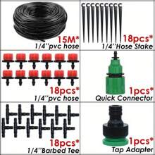 Adjustable Flow Garden Drip Irrigation System, Automatic Watering System, Made Of Plastic Material, No Need For Electricity, Universal Connection Thread, Water-Saving Spraying Device, Suitable For Gardens