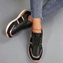 Women's Casual Sport Shoes – Colorblocking Style And Slip-Resistant Platform Sole