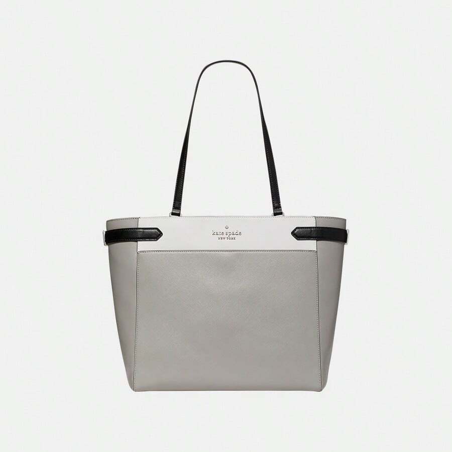 Kate Spade Staci  Saffiano Leather Laptop Tote Bag Work Business Office Bag Briefcase Computer Handbag Women Shoulder Bags WKRU7098129 - Grey - View 1