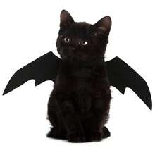 Ropa creativa y bonita para mascotas, disfraz portador de alas de murciélago negro, suministros para fiesta de perros y gatos, Cosplay - A - Ver 2