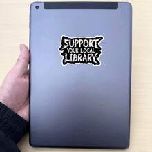 1PC Community Library Advocate Sticker, Decals Blending Bookish Aesthetics With Civic Activism, Designed For Water Bottles, Laptops & Community Boards To Promote Library Funding Initiatives - Multicolor - View 5