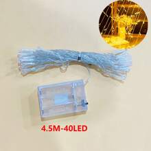 1pc 1.5/3/4.5/6/10/15/20m Battery Operated LED String Lights, Bedroom Wall Decor, Bright Battery Powered Fairy Lights, Warm White, Suitable For Indoor Room And Outdoor Garden Decor, Wedding Party Decoration, Birthday Party, Outdoor Fence Yard Camping Lights - Battery Model - View 19