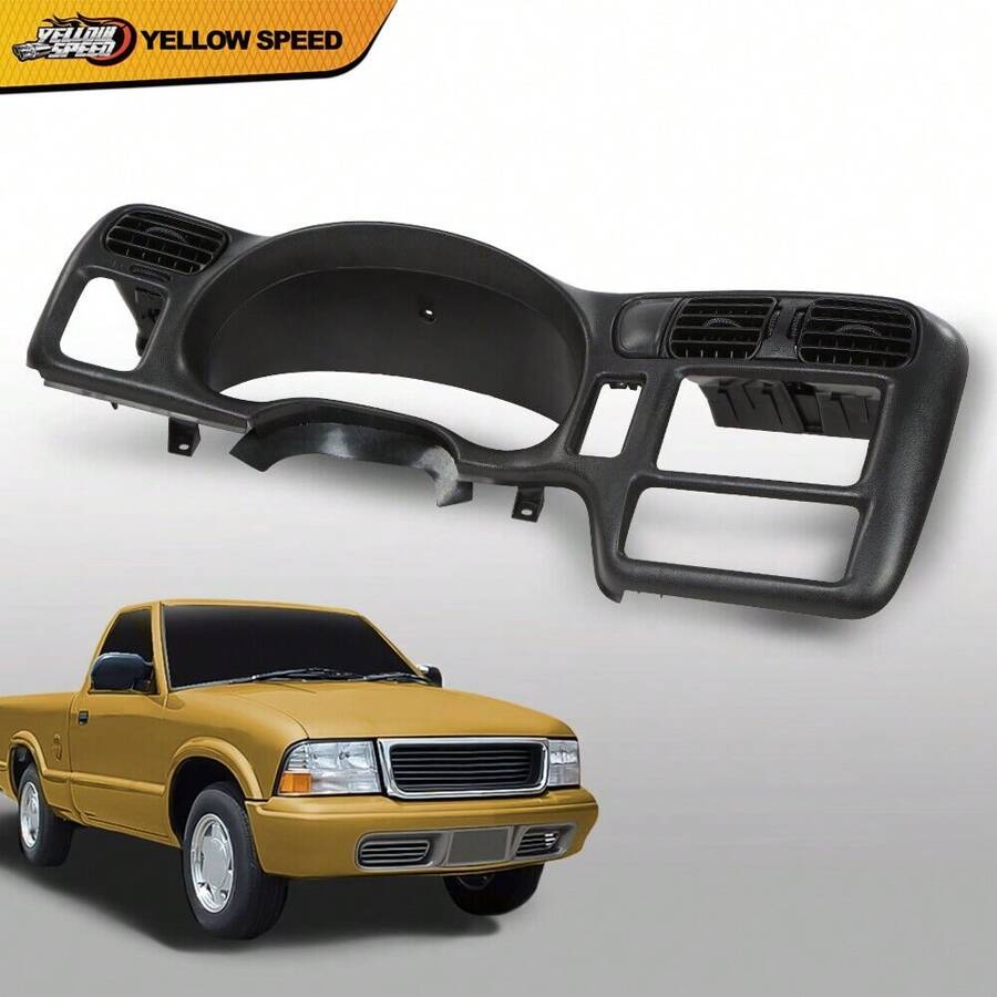 Dash Trim Bezel Cover Black Fit For 1998-2004 Chevy Blazer Jimmy S10 Double Din