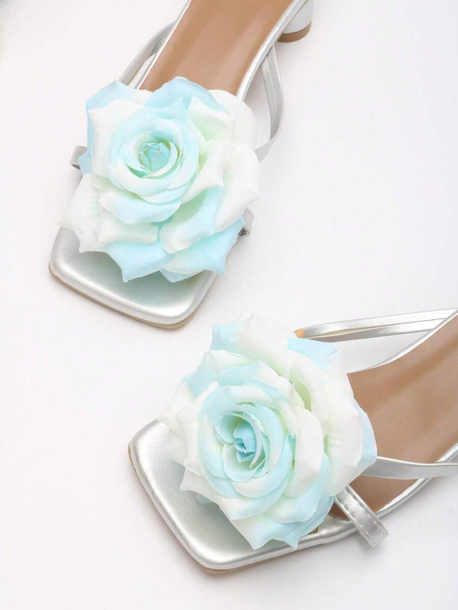 1 Pair (2pcs) Detachable DIY Shoe Accessories, Fashion Elegant Simulated Rose Flower Decor Shoe Clips In Pink, Champagne, Blue For High Heels, Sandals, Flats, Wedding Bridal Shoes, Party Shoes