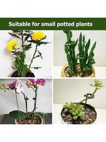 5件/10件迷你植物桩绿植固定支架适用于小盆栽专用花架支撑架花盆花卉固定防倾倒叶架 - 綠色 - 查看 9