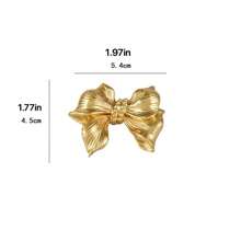 1pc Alice Style Vintage Brass Bowknot Drawer Pull Handle, Modern Minimalist Luxury Wine Cabinet Drawer Knob, Golden Home Dresser Cabinet Kitchen Wardrobe Furniture Decor, French Retro European Classic Drawer Pull Handles - Gold - View 10